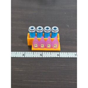 Barbie Mini Bottles Display‎ Rack Blue Pink Accessories Dollhouse Playset